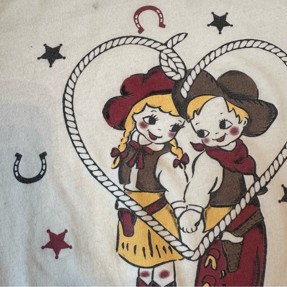 Miss Ladybug western boy & girl cute fitted tee t-shirt cowboy cowgirl love M - Picture 3 of 6